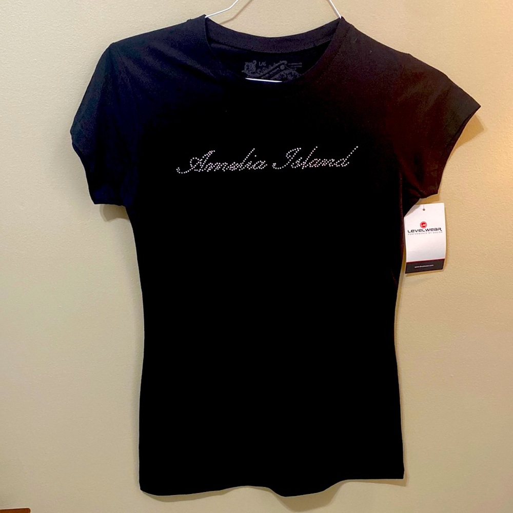 Amelia Island Bedazzled Cap Sleeve T